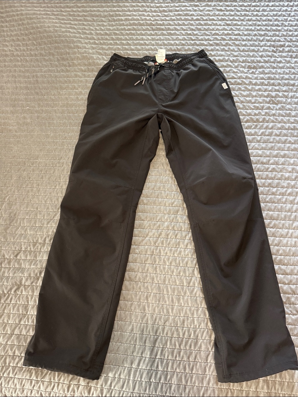 LLBean Men's Black Drawstring fleece lined Pants size small
